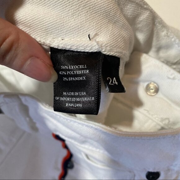 Parker Smith White Twisted Seam Striped Skinny Jeans - Picture 7 of 9